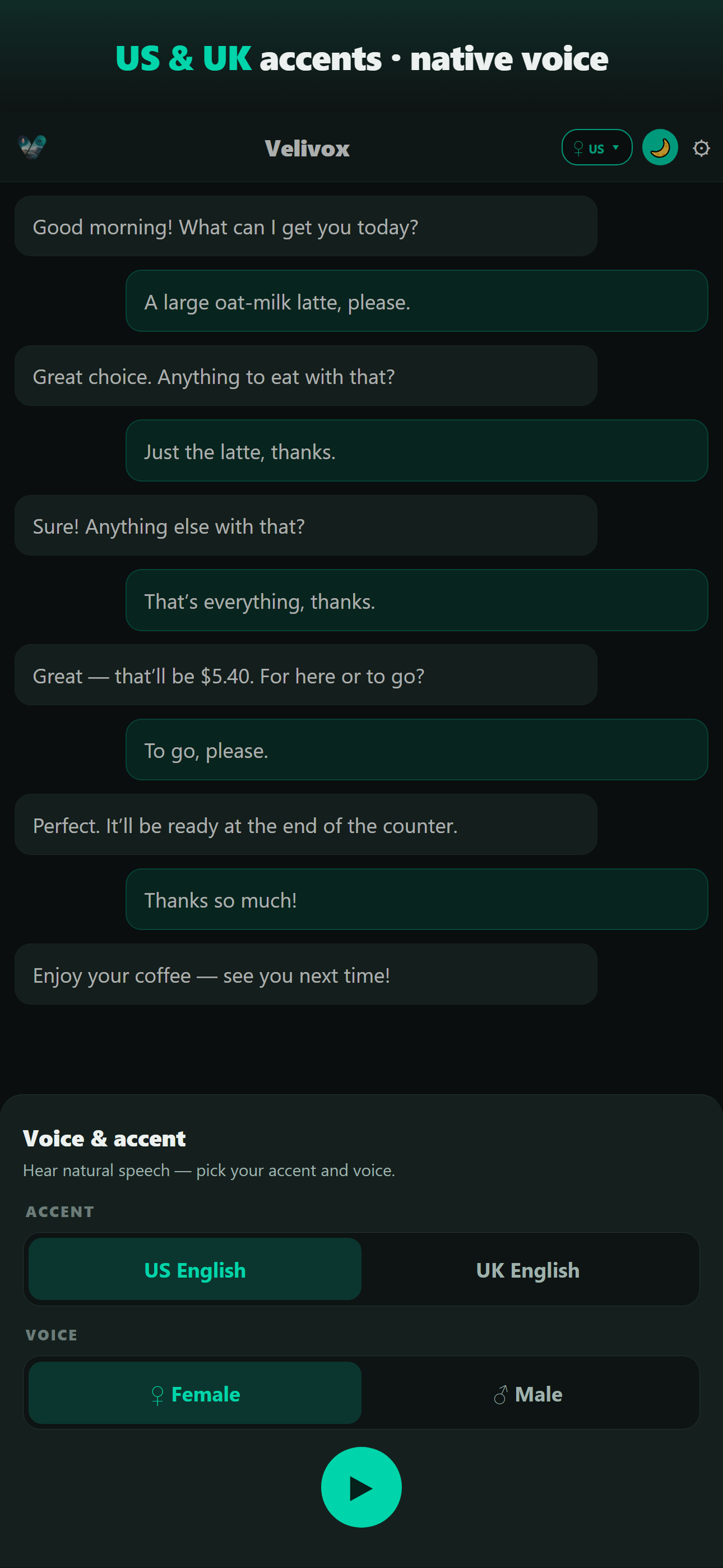 Velivox: AI English Tutor screenshot 6