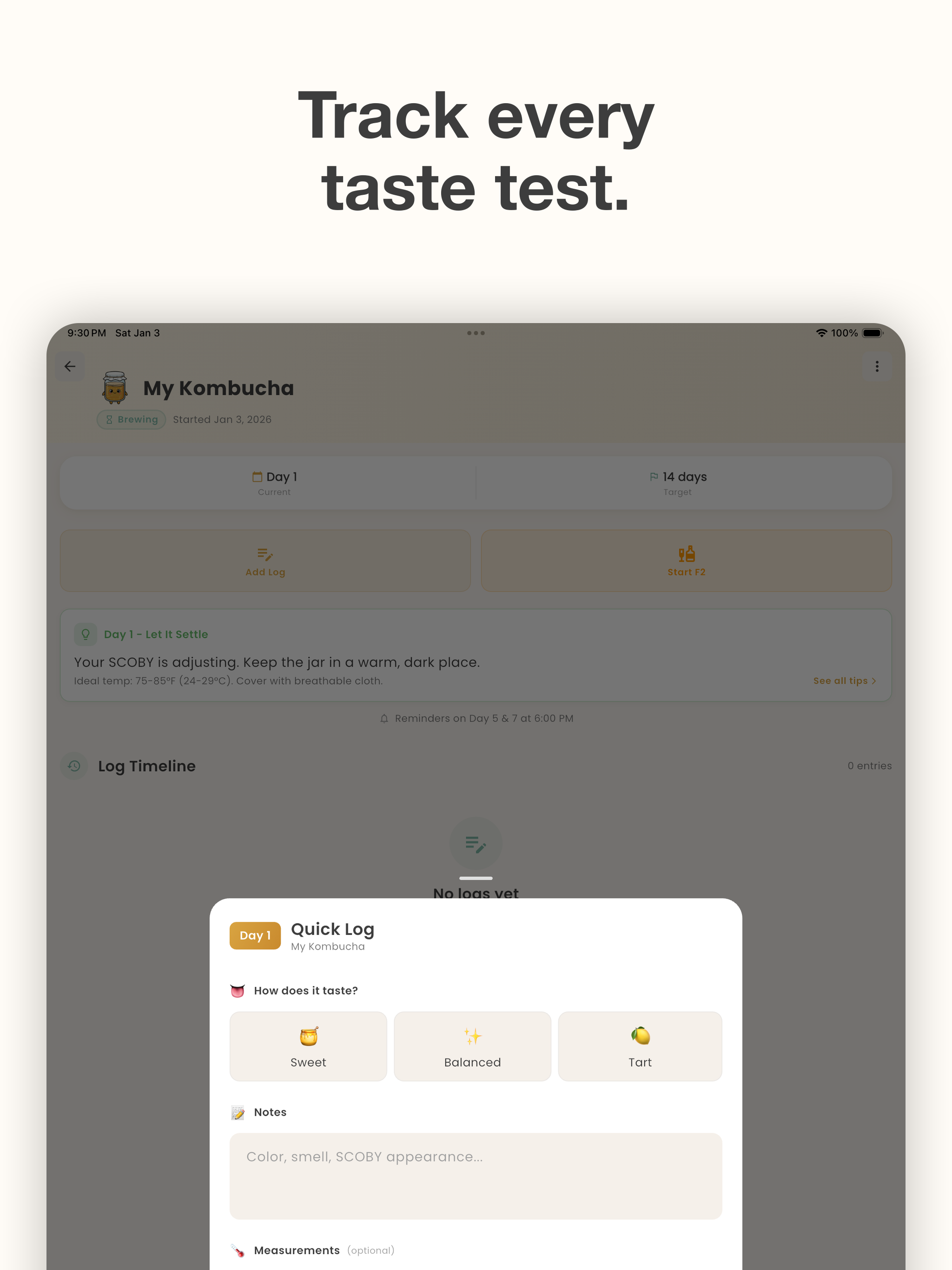 Kombucha Brew Tracker