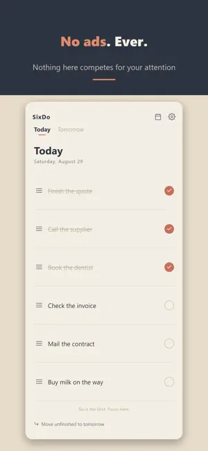 SixDo - Ivy Lee Method To-Do screenshot 2