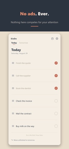 SixDo - Ivy Lee Method To-Do Screenshot 2 of 7