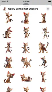 goofy bengal cat stickers iphone screenshot 2