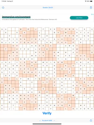 Sudoku 25x25 screenshot 1