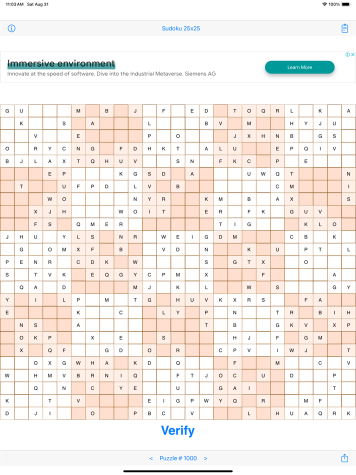 #1. Sudoku 25x25 (iOS) 由: ABCOM