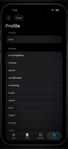 PulseReel iPhone screenshot