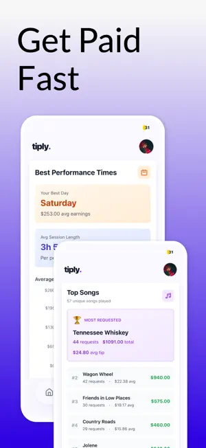Tiply - Live Music Tipping screenshot 1