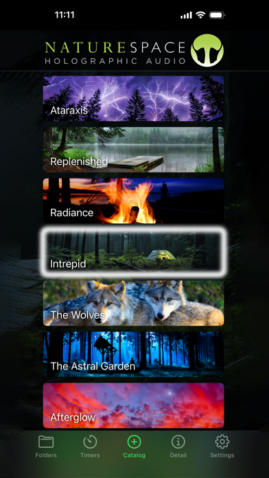 Naturespace Holographic Audio iPhone screenshot 4 - Health & Fitness app