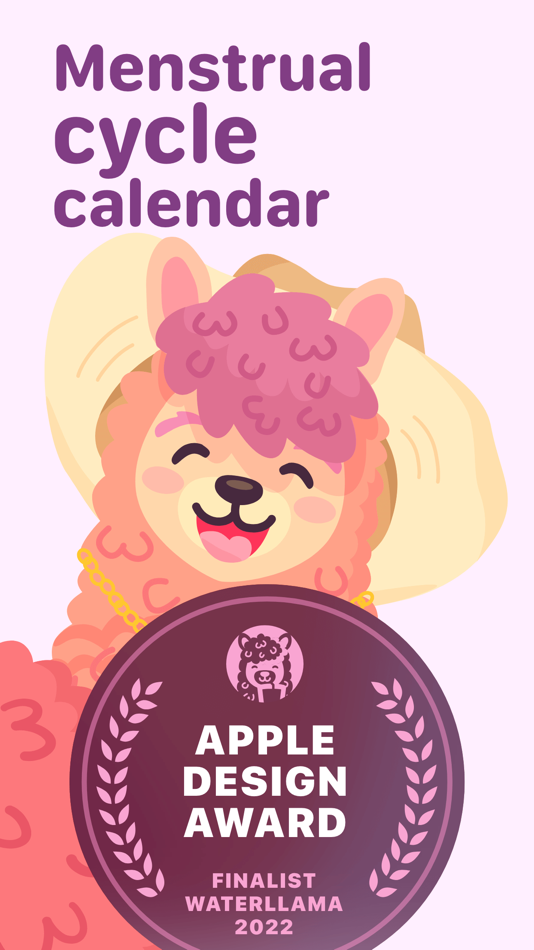 #3. My period calendar Pinkllama (iOS) 게시자: Llama Luna Apps