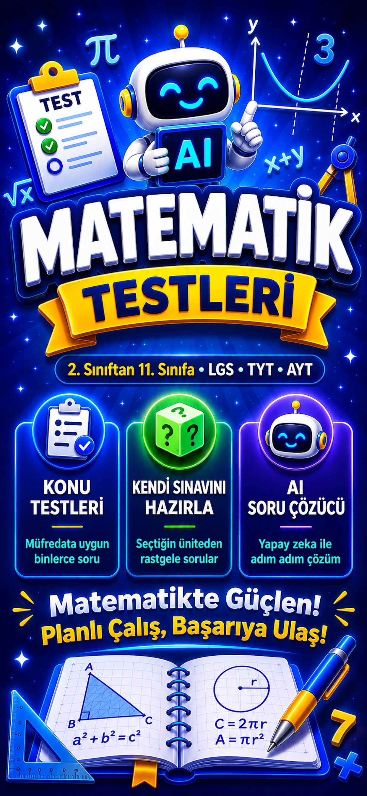 Matematik Test Çöz: LGS & TYT screenshot 1
