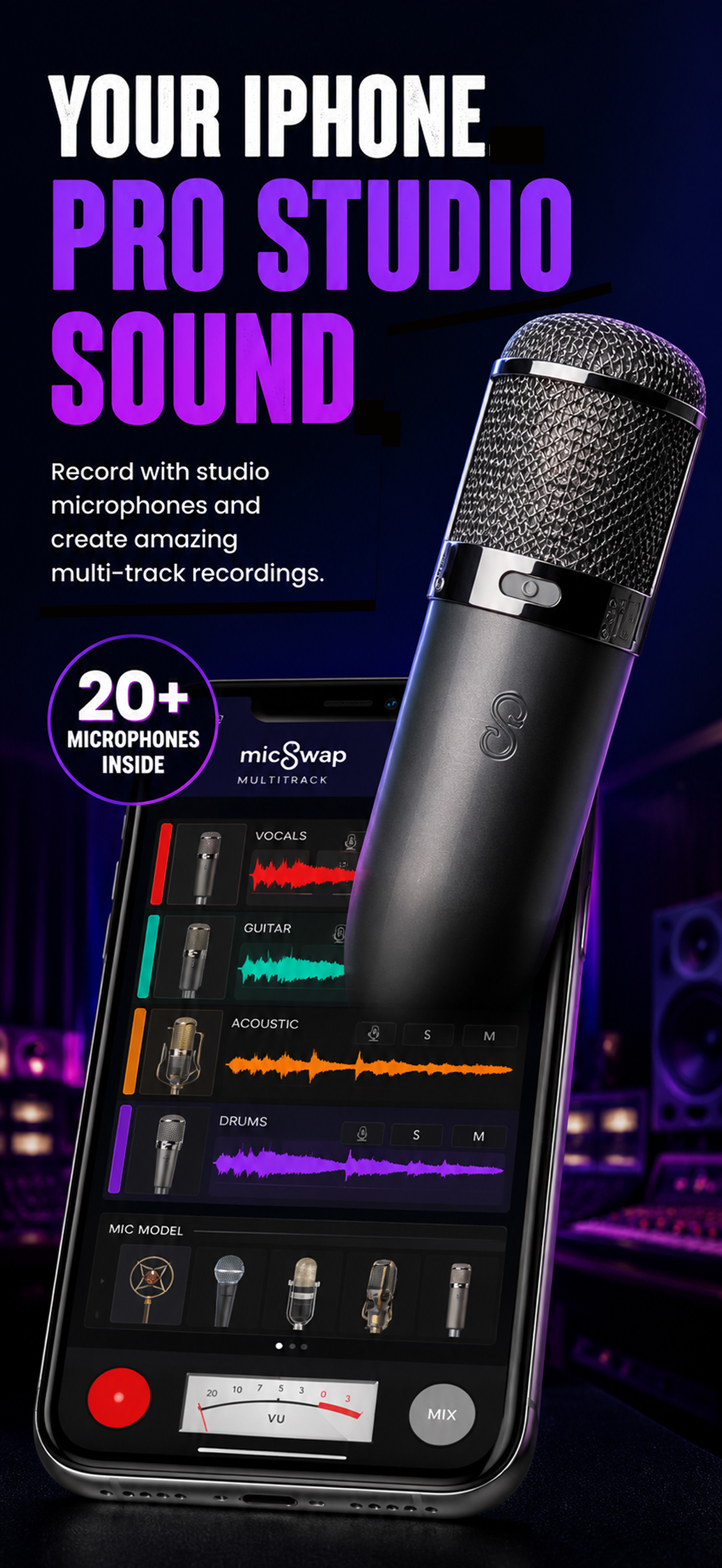 MicSwap MultiTrack: Mic Studio