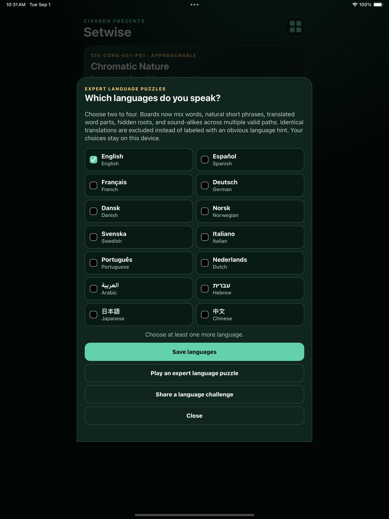 Screenshot 8 of Setwise: Word Association