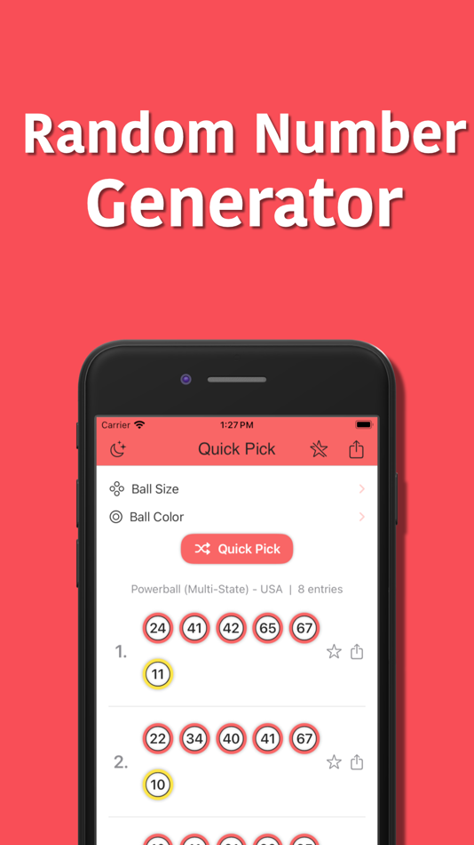 #1. LottoPick: Lotto Number Picker (iOS) Podle: sekleung chang