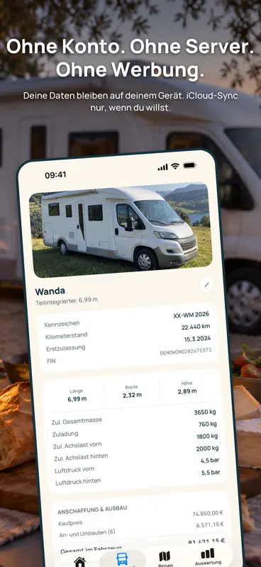 WomoLog: Wohnmobil-Tagebuch screenshot 10 of 10
