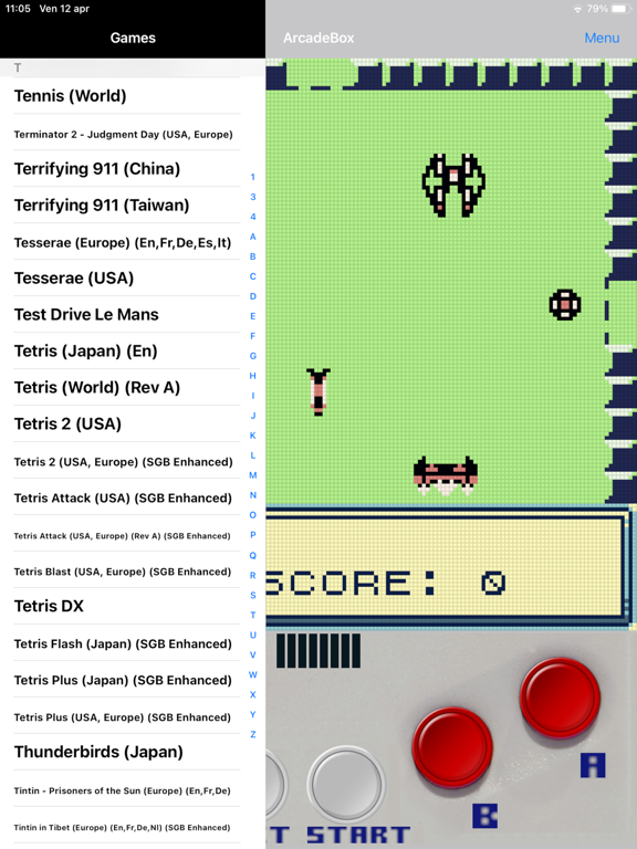 ArcadeBox iPad screenshot