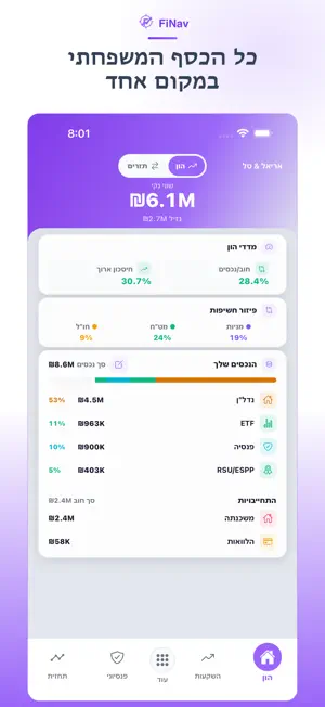 FiNav - ניהול כסף משפחתי screenshot 1