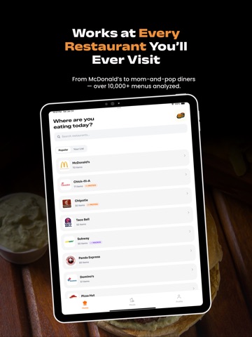 What2Eat - Eat Out Healthier iPad screenshot