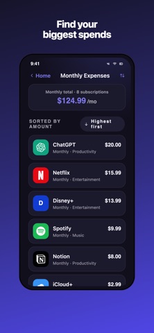 SubSync | Manage Subscriptions Screenshot 6 of 10