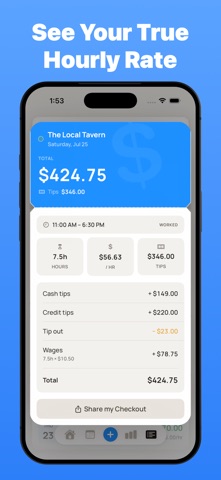 Checkout - Server Tip Tracker Screenshot 2 of 10