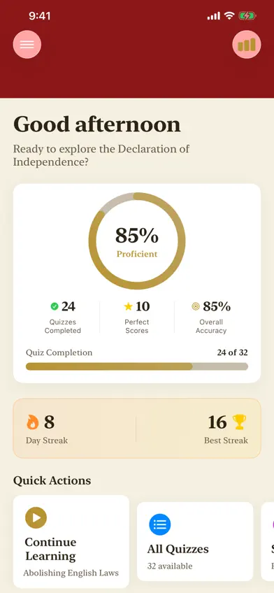 Declaration of Independence Q screenshot 2