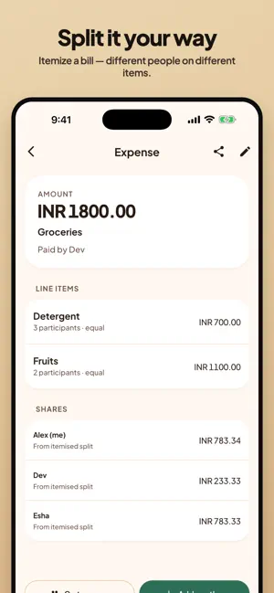 SplitEx: Offline Expense Split screenshot 4