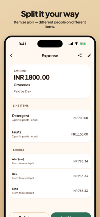 SplitEx: Offline Expense Split Screenshot 4 of 7