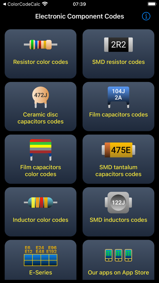 #4. Electronic Component Codes (iOS) 게시자: ALG Software Lab