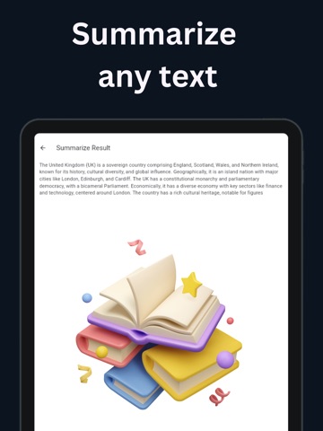 Text Summary - TLDR Summarize iPad screenshot