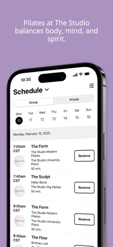 The Studio Modern Pilates. screenshot