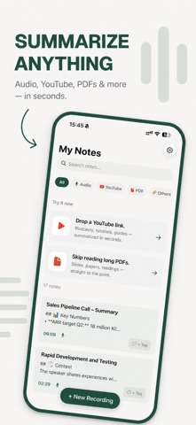 Soliqo: AI Meeting Notes iPhone screenshot