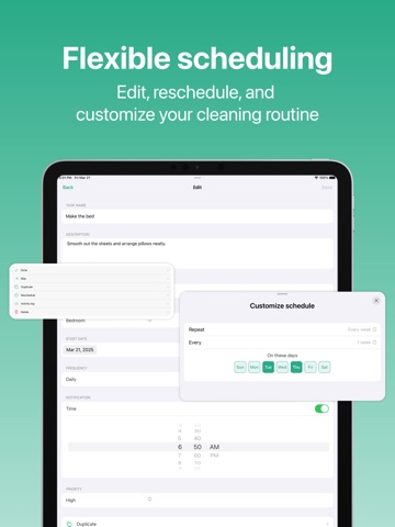 House cleaning checklist plans iPad screenshot