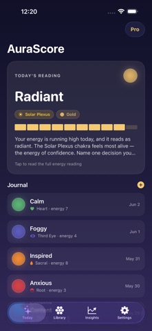 AuraScore Journal Screenshot 1 of 5