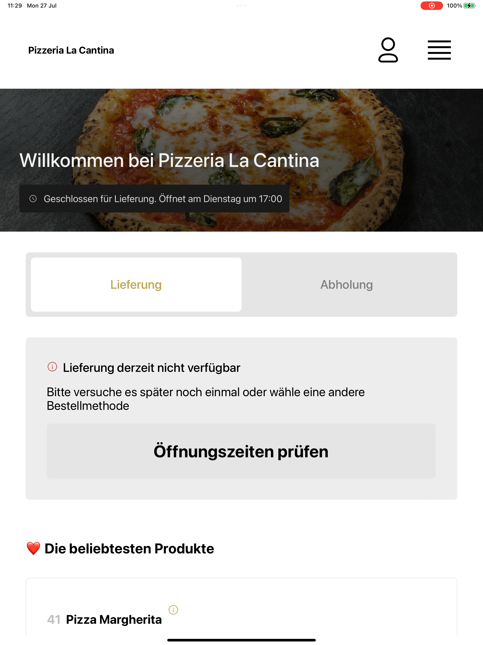 Pizzeria La Cantina screenshot 13