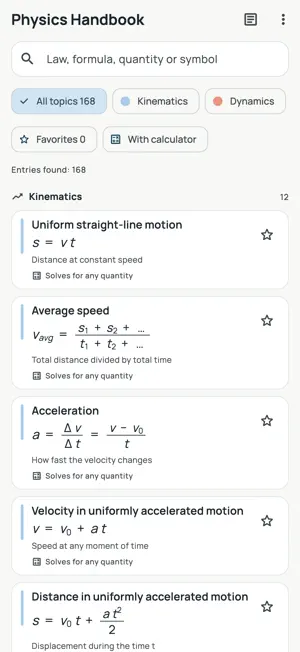 Physics Handbook: Formulas screenshot 2