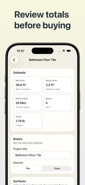 Tile & Plank Calculator screenshot 2