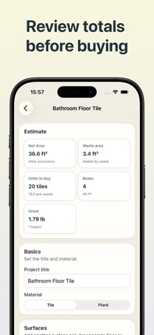 Tile & Plank Calculator screenshot