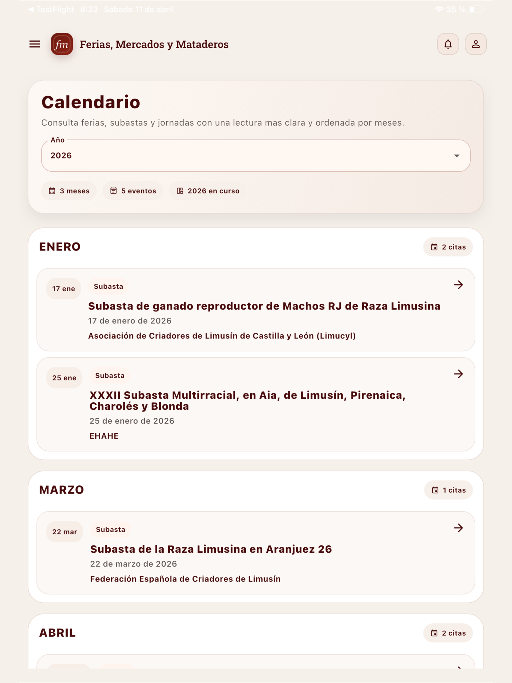 Ferias, Mercados y Mataderos