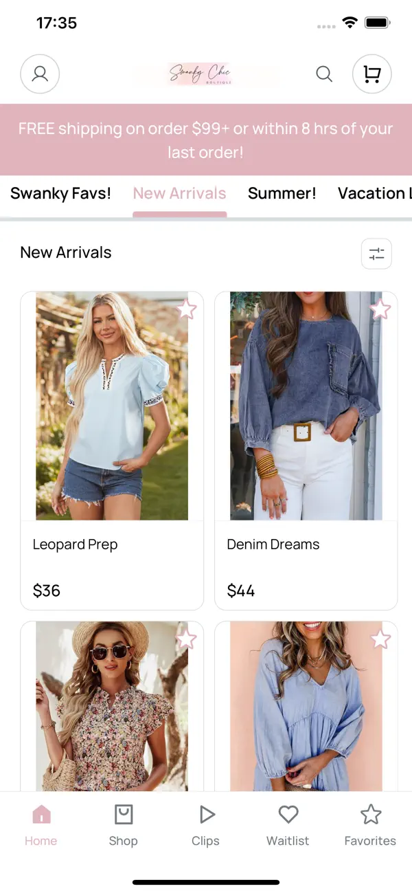 Screenshot #1 pour Swanky Chic Boutique