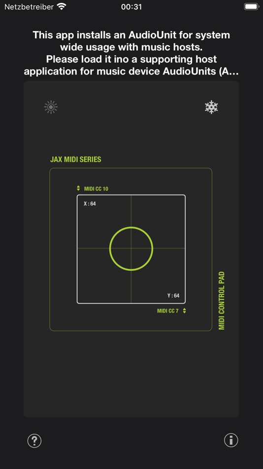 #3. JAX MIDI Control Pad (iOS) Podle: Jens Guell