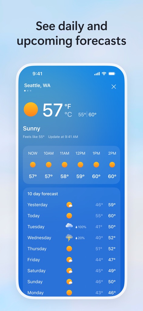 Microsoft Bing Search - Integrated Weather Forecast