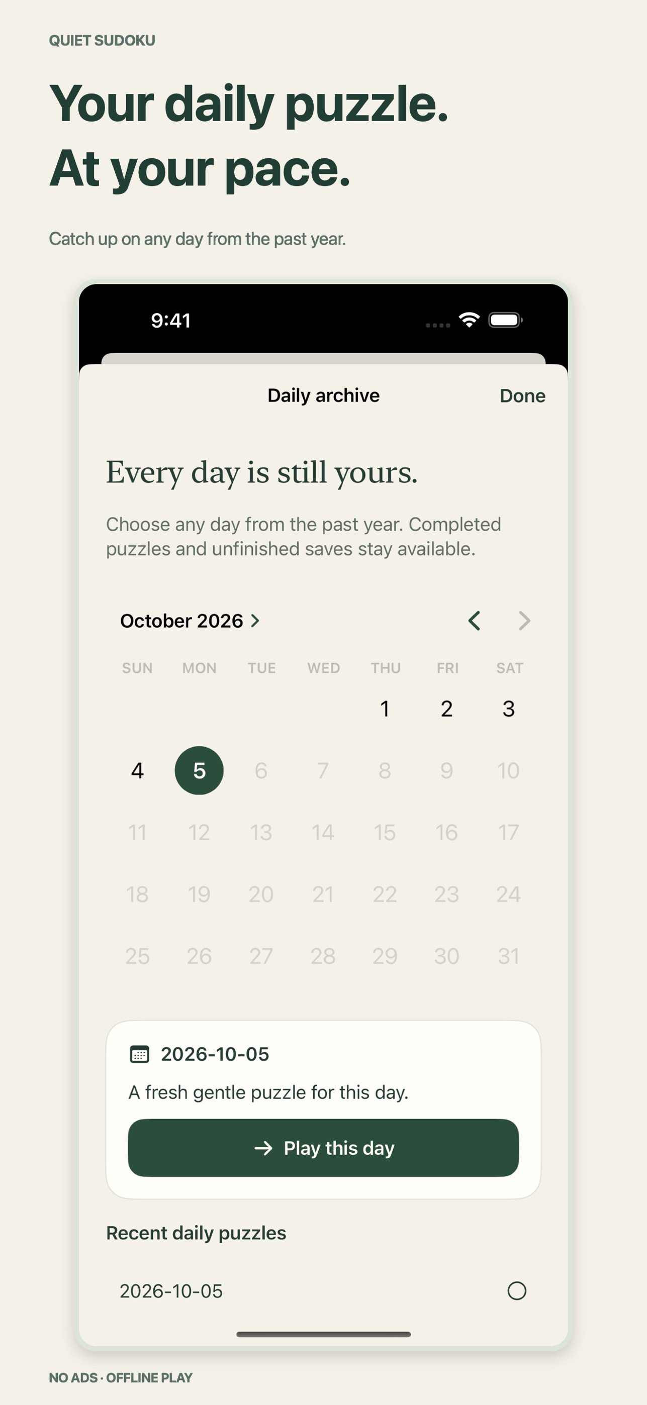 Screenshot 4 of Quiet Sudoku: Classic Puzzles
