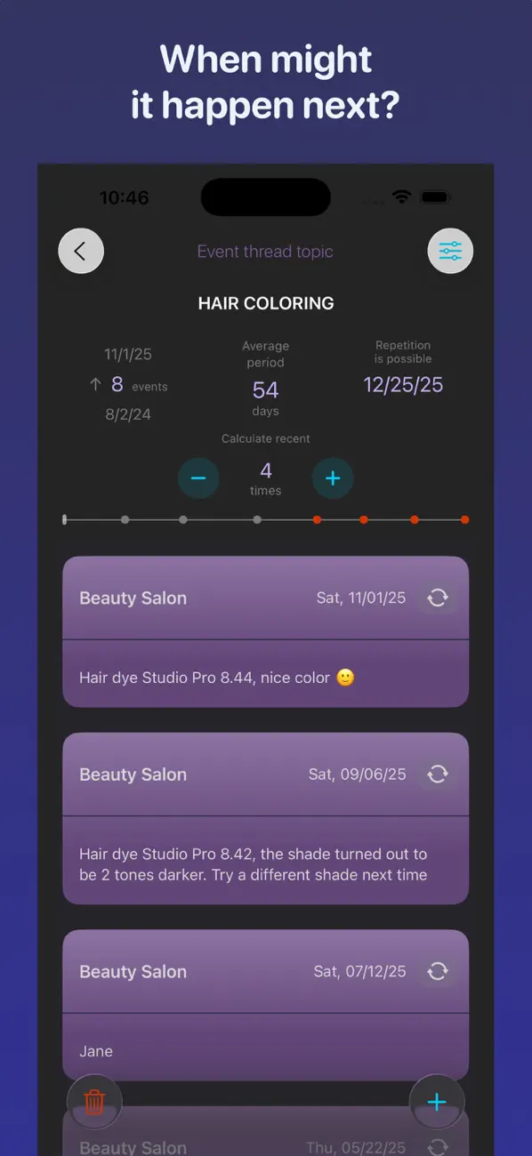 Screenshot #2 pour Repeating events