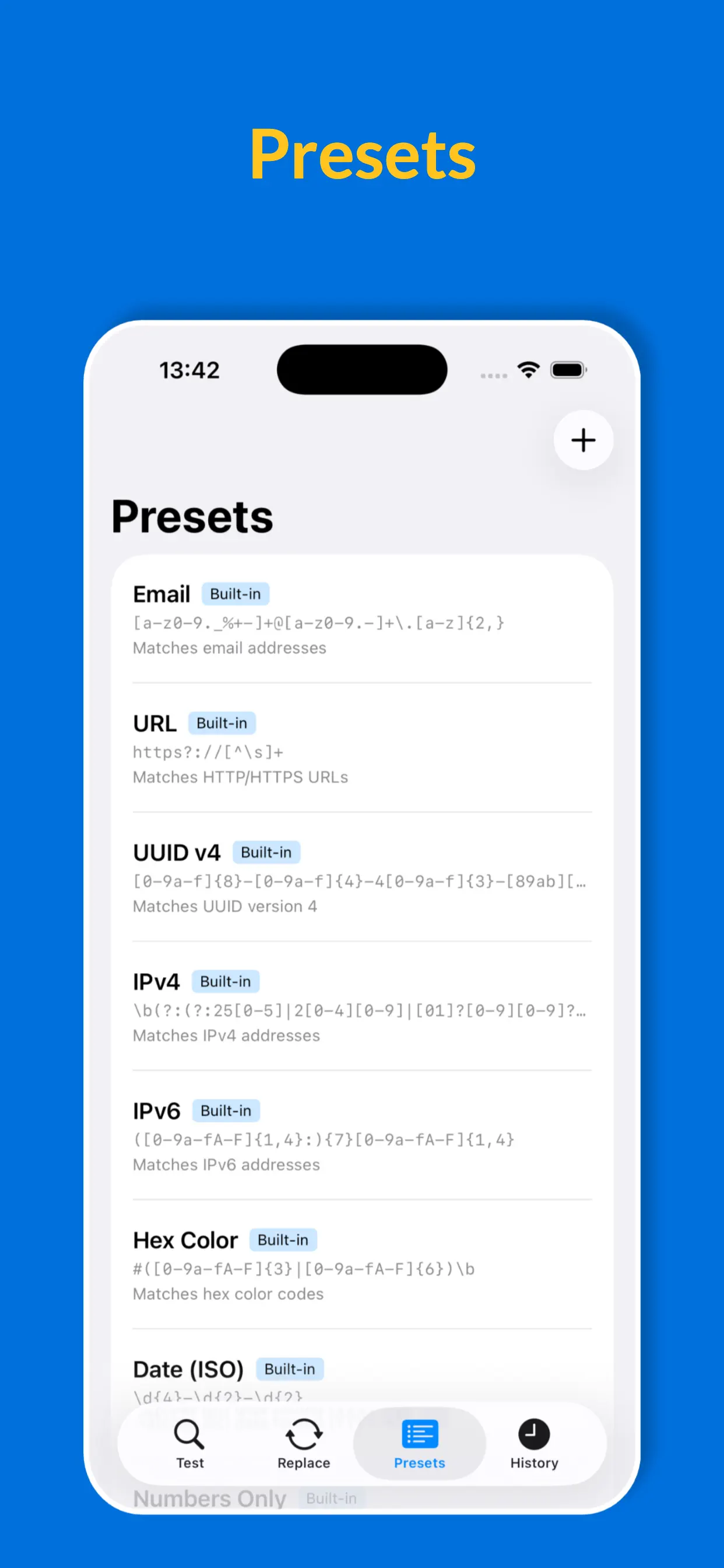 #3. Regex Parse & Replace Dev Tool (iOS) Von: Marvin Krueger