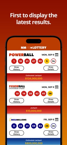 New Mexico Lottery Numbers iPhone screenshot