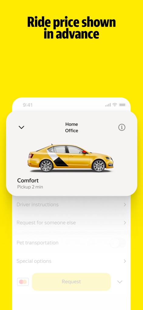 Yandex Go: Taxi Food Market - Transparent Ride Details
