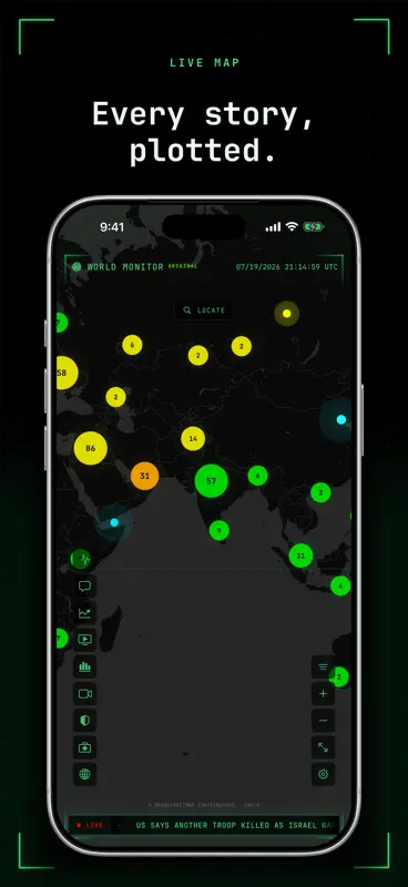 World Monitor — Live OSINT screenshot 1 of 6