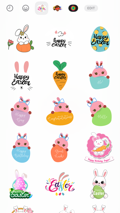 Screenshot #2 pour Easter Bunny Stickers Set