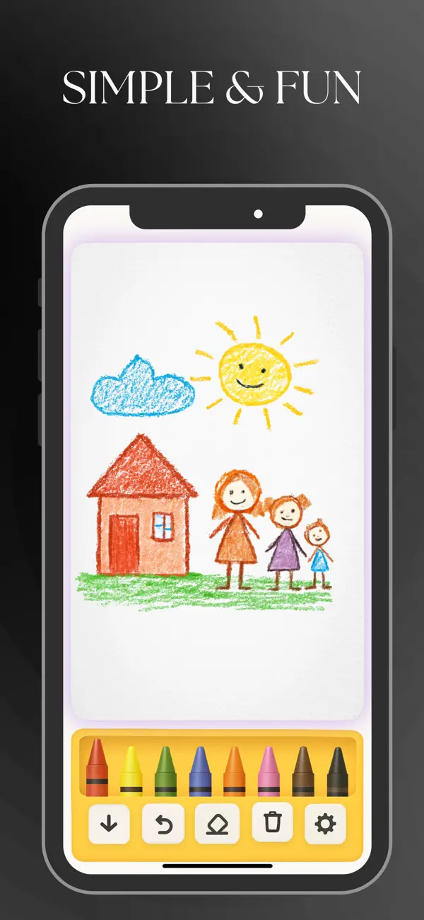 Screenshot #1 pour Crayon Draw: Drawing Pad