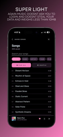 Again Music iPhone screenshot