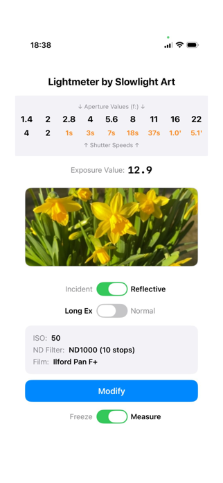 SlowLightMeter Screenshot 2 of 4