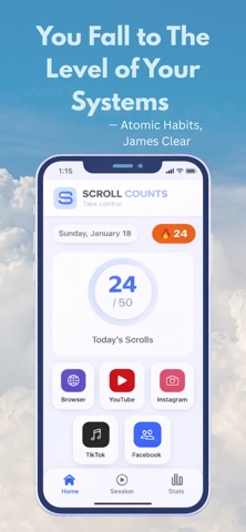 Scroll Counts - Stop Scrolling Screenshot 2 of 4