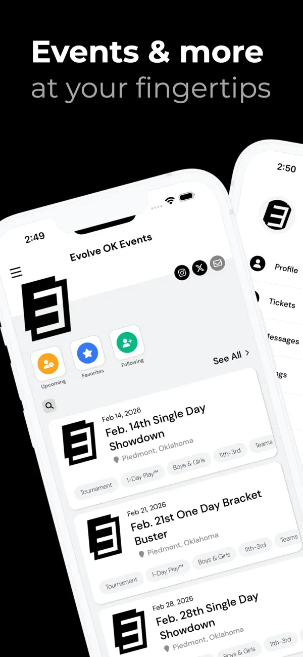 Screenshot #1 pour Evolve OK Events
